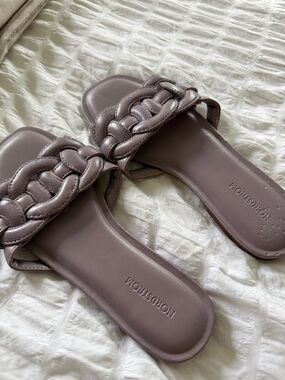 Nordstrom Braided Slide Sandals — Dusty Mauve